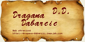 Dragana Dabarčić vizit kartica